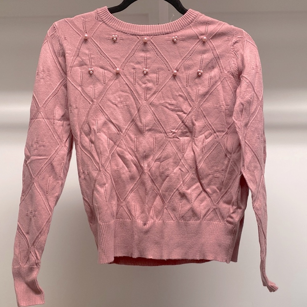 Mauve sweater with beautiful embellishments